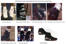 Lot #623: 1993 Michael Jordan Chicago Bulls Nike Air Jordan 8 Playoff/Finals Game Worn Shoes (From The 3-Peat Season/Last Style Worn Before His Retirement) MEARS LOA