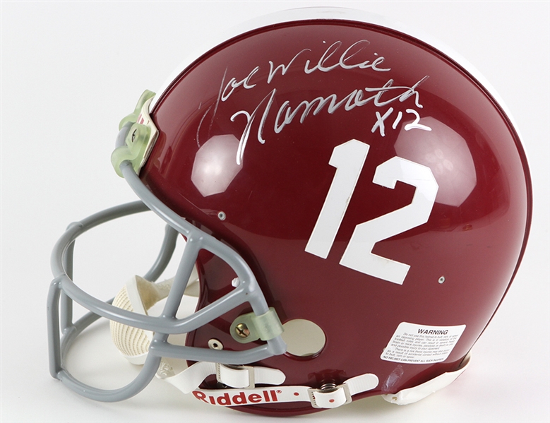 1990s Joe "Willie" Namath Alabama Crimson Tide Signed Full Size Pro Model Helmet (JSA)