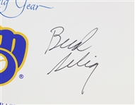 1990's-2000's Milwaukee Brewers Memorabilia Collection - Lot of 3 w/ Bud Selig Signed 1994 WS Basebll, 13 x 16 Framed Trevor Hoffman Display & More (JSA)