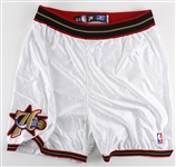 2001-06 Allen Iverson Philadelphia 76ers Game Worn Home Uniform Shorts (MEARS LOA)