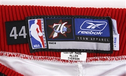 2001-06 Allen Iverson Philadelphia 76ers Game Worn Home Uniform Shorts (MEARS LOA)