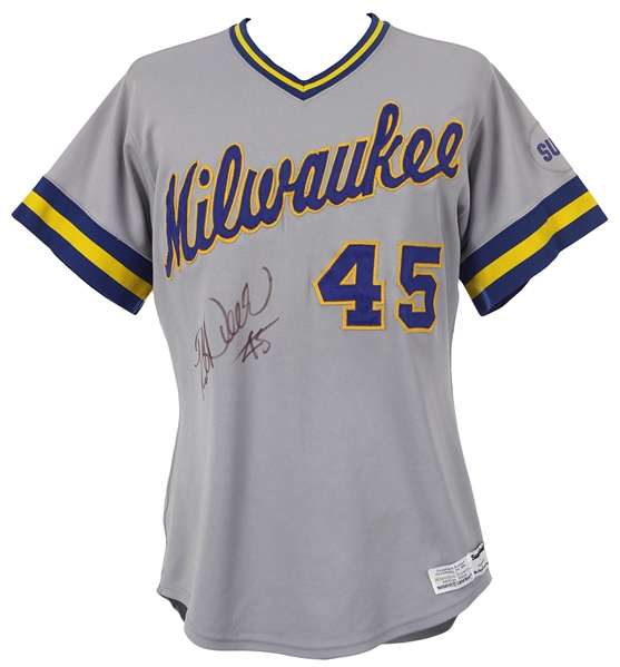 1986 Rob Deer Milwaukee Brewers Signed Game Worn Road Jersey (MEARS A10/JSA)