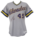 1986 Rob Deer Milwaukee Brewers Signed Game Worn Road Jersey (MEARS A10/JSA)