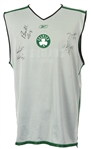 2004-05 Al Jefferson Delonte West Tony Allen Justin Reed Boston Celtics Signed Reversible Practice Jersey (JSA)