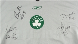 2004-05 Al Jefferson Delonte West Tony Allen Justin Reed Boston Celtics Signed Reversible Practice Jersey (JSA)