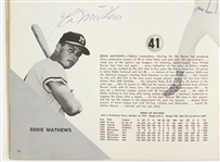 1956 Milwaukee Braves Multi Signed Team Yearbook w/ 16 Signatures Including Eddie Mathews, Charlie Root, Del Crandall & More (JSA)