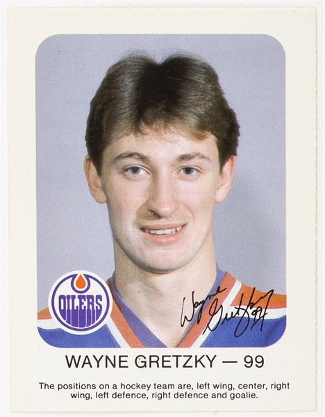 1981 Wyne Gretzky Edmonton Oilers Red Rooster Trading Card 