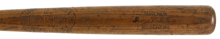 1921-31 George “Babe” Ruth New York Yankees H&B Louisville Slugger Professional Model Bat (MEARS A7.5)