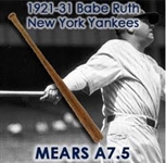 1921-31 George “Babe” Ruth New York Yankees H&B Louisville Slugger Professional Model Bat (MEARS A7.5)