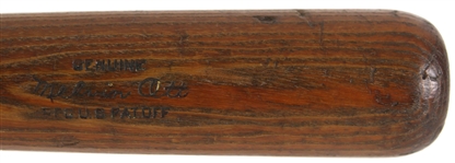 1934-1937 circa Mel Ott New York Giants H&B Louisville Slugger Professional Model Bat (MEARS A7)