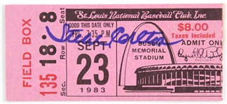 1983 (September 23) Steve Carlton Philadelphia Phillies Signed 300th Career Win Ticket Stub (JSA)