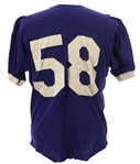1950's Rawlings #58 Game Worn Football Jersey (MEARS LOA)