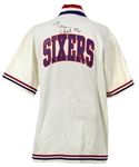 1980's Maurice Cheeks Philadelphia 76ers Signed Shooting Shirt (MEARS LOA/JSA)