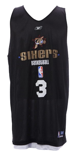 2001-06 Allen Iverson Philadelphia 76ers Reversible Practice Jersey (MEARS LOA)