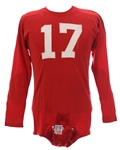 1960s Sand Knit #17 Game Worn Football Jersey w/ Crotch Strap (MEARS LOA)