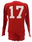 1960's Sand Knit #17 Game Worn Football Jersey w/ Crotch Strap (MEARS LOA)
