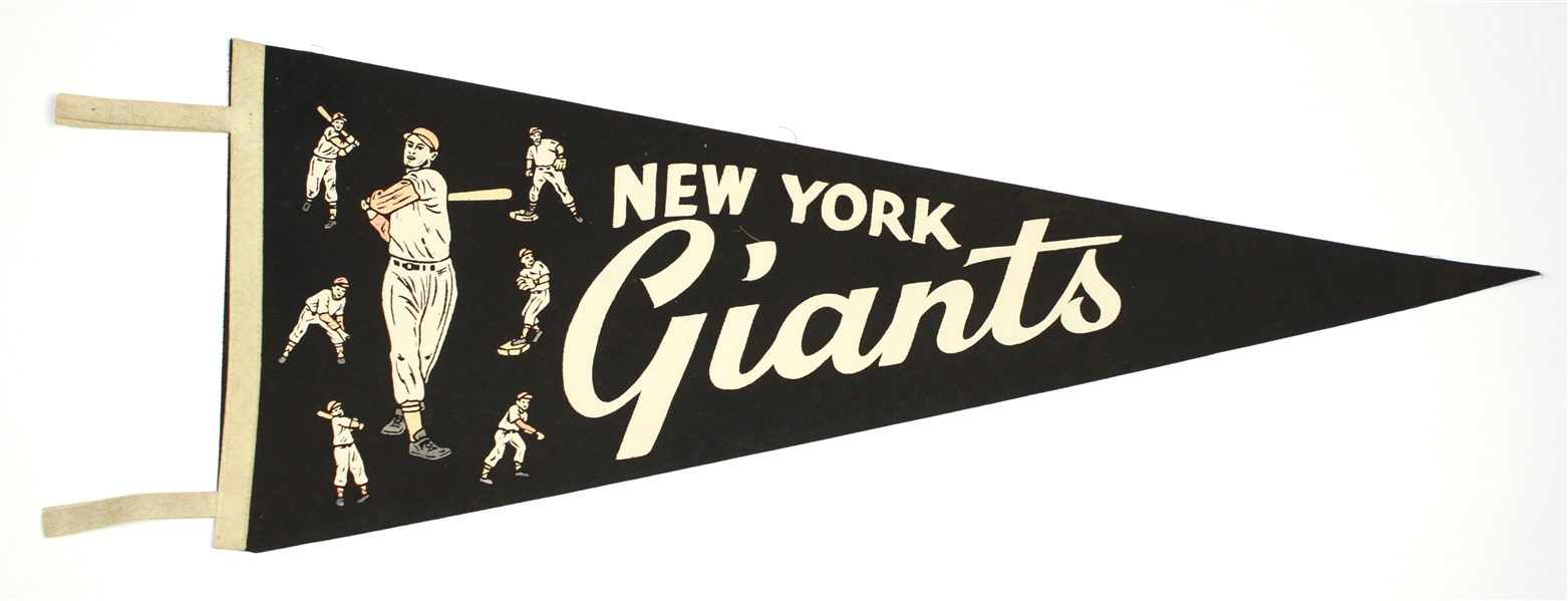 1950-1957 circa New York Giants 29” Full Size Pennant
