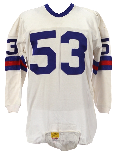 1970-71 Greg Larson New York Giants Game Worn Road Jersey (MEARS LOA)