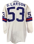 1970-71 Greg Larson New York Giants Game Worn Road Jersey (MEARS LOA)