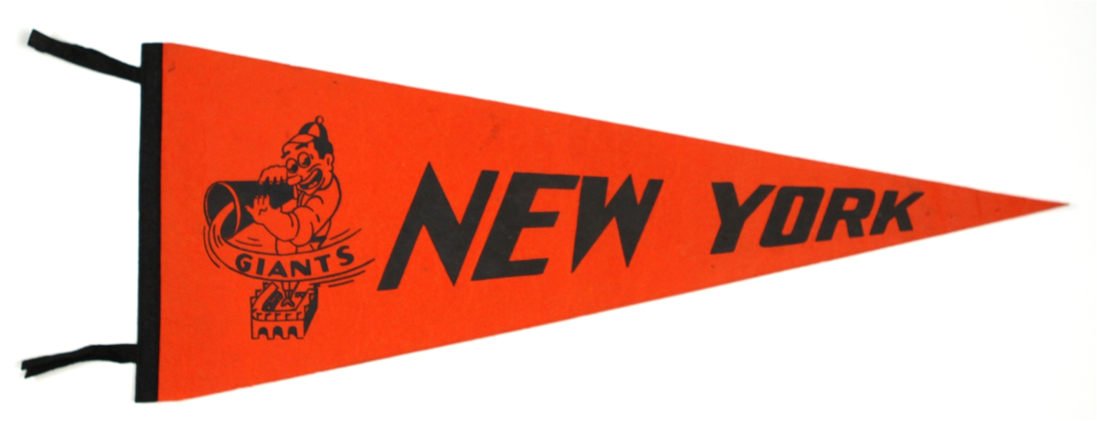 1940s Rare Orange New York Giants 29” Full Size Pennant