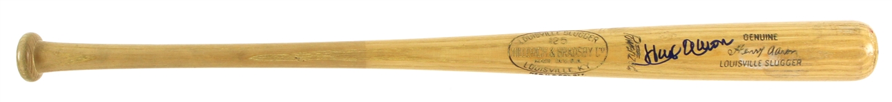 1955-1957 Hank Aaron Milwaukee Braves H&B Louisville Slugger Professional Model Bat (MEARS A7) (JSA)