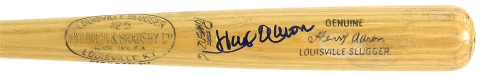 1955-1957 Hank Aaron Milwaukee Braves H&B Louisville Slugger Professional Model Bat (MEARS A7) (JSA)