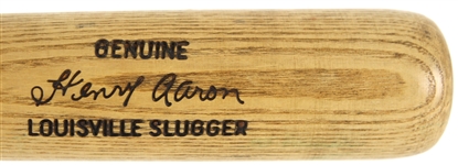1973 Hank Aaron Atlanta Braves H&B Louisville Slugger Professional Model Bat (MEARS A9) “Attributed To HR #695 Via Letter From Aaron” (JSA)