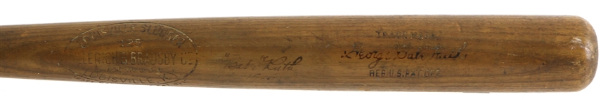 1926 Babe Ruth New York Yankees H&B Louisville Slugger Store Model Bat w/ Vintage Clubhouse Signature