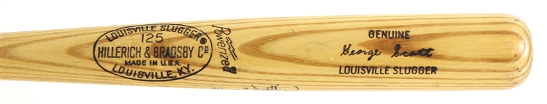 1973-75 George Scott Milwaukee Brewers Signed H&B Louisville Slugger Professional Model Bat (MEARS LOA/JSA)