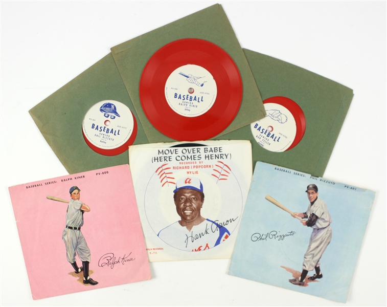 1950s 45 rpm Baseball Record Collection (6)