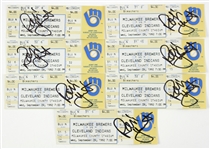 1992 (September 9th) Robin Yount Milwaukee Brewers Signed 3,000 Hit Full Ticket Lot (7) (JSA)