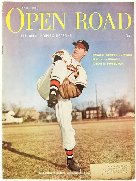 1952 Chet Nichols Boston Milwaukee Braves Open Road Magazine (Very Rare)