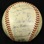 1958 Los Angeles Dodgers Team Signed ONL Giles Baseballw/ 29 Signatures Including Duke Snider, Don Drysdale, Gil Hodges, Pee Wee Reese & More (JSA)