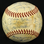 1958 Los Angeles Dodgers Team Signed ONL Giles Baseballw/ 29 Signatures Including Duke Snider, Don Drysdale, Gil Hodges, Pee Wee Reese & More (JSA)