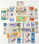 1957 to present Baseball Ticket and Stub Collection W/ Autographs (16) (JSA)