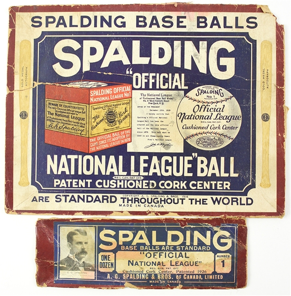 1914 John Heydler / A.G. Spalding Partial Baseball Box