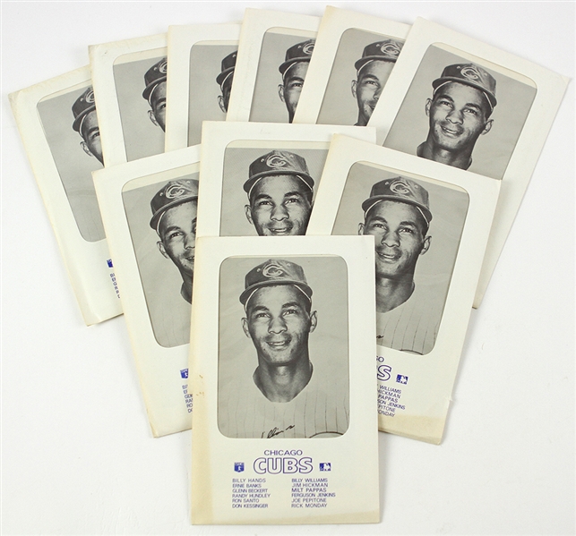 1972 Chicago Cubs MLB Photo Packs – Lot of 10 w/ 12 Player Photos Each Including Ernie Banks, Ron Santo, Fergie Jenkins & More