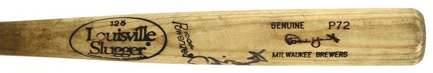 1993-1997 Robin Yount Milwaukee Brewers Louisville Slugger Game Used Bat (MEARS A8) (JSA)