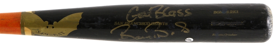 2001 Barry Bonds San Francisco Giants Signed SamBat Professional Model Game Used Bat (MEARS LOA/JSA)