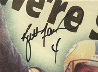 1997 Brett Favre Green Bay Packers Signed 18 x 27 Framed Newspaper (JSA)