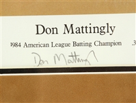 1984 Don Mattingly New York Yankees Signed 18 x 22 Framed Lithograph (JSA) 171/343