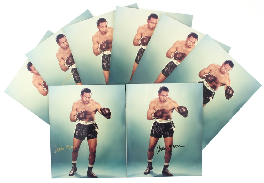 1950s Archie Moore Heavy Weight Champion 8x10 Signed Color Photo (8) (JSA)