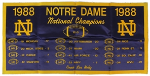 1970's-80's Notre Dame Fighting Irish 34 Felt Pennant & 17 x 35 National Champions Banners - Lot of 3