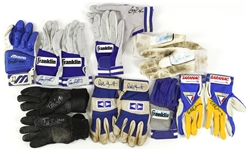 1980s-90s Milwaukee Brewers Signed Game Worn Batting Gloves - Lot of 8 w/ Robin Yount, Paul Molitor, Gary Sheffield & More (MEARS LOA/JSA)