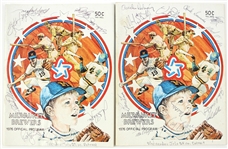 1976 (July 27 & 28 vs Detroit) Milwaukee Brewers Autograph Program Collection (Lot of 2) (JSA)