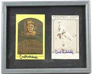 1930s player Carl Hubbell New York Giants Signed HOF Postcard & Exhibit Card (2) (JSA)