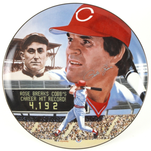 1985 Pete Rose The Best of Baseball Signed Gartlan Collectors Plate (JSA)