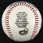 1973 Ray Hayworth Detroit Tigers Signed 50 Years in Baseball Commemorative Baseball (JSA)
