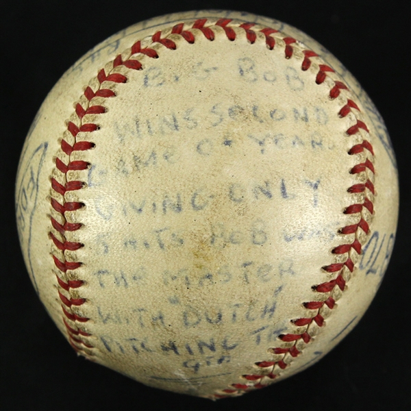 1953 (April 28) Pittsburgh Pirates Chicago Cubs ONL Giles Forbes Field Game Used Decorated Victory Baseball (MEARS LOA)