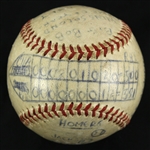 1953 (April 28) Pittsburgh Pirates Chicago Cubs ONL Giles Forbes Field Game Used Decorated Victory Baseball (MEARS LOA)